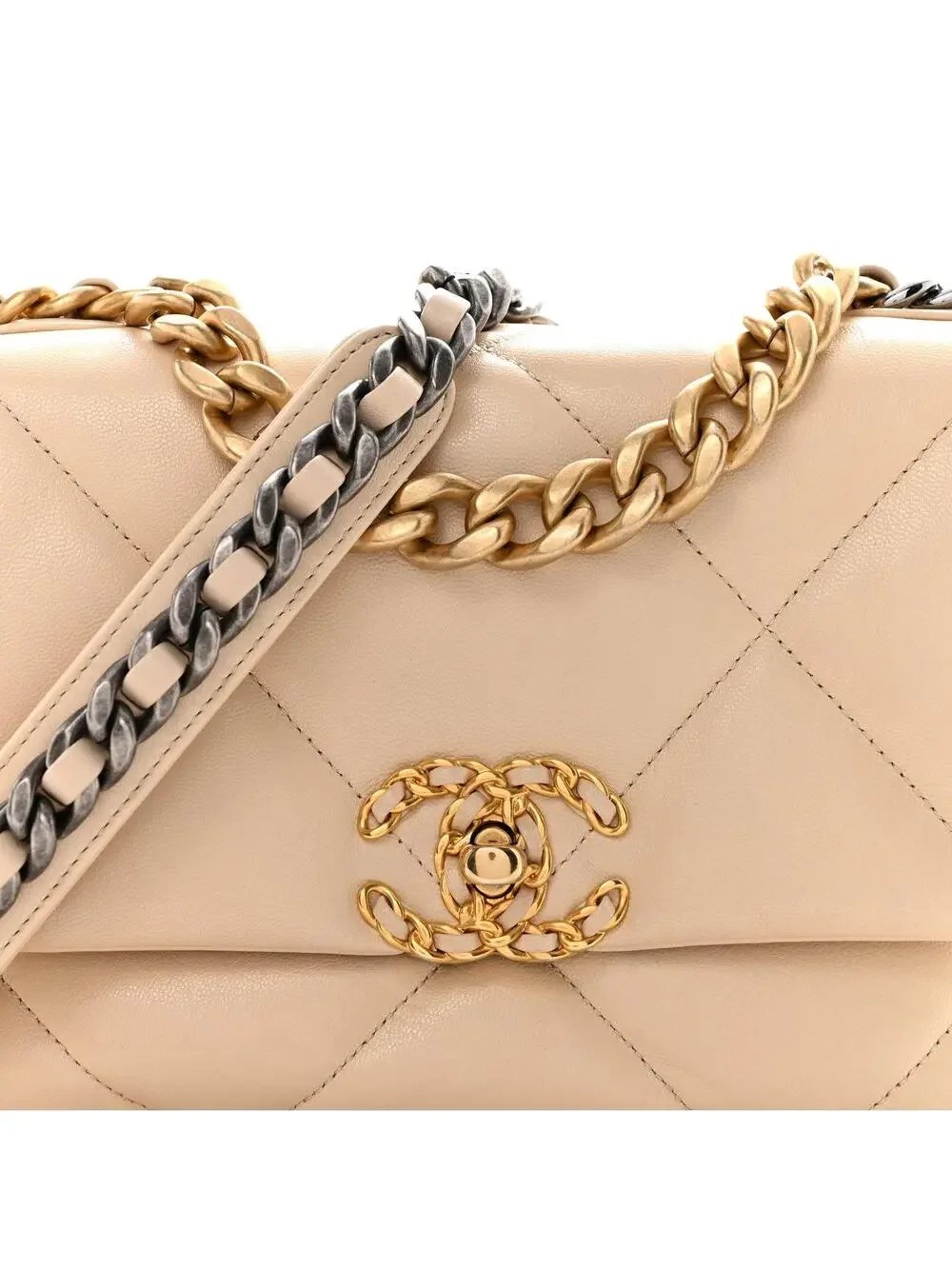 Goatskin Quilted Medium Chanel 19 Flap #325326C50B